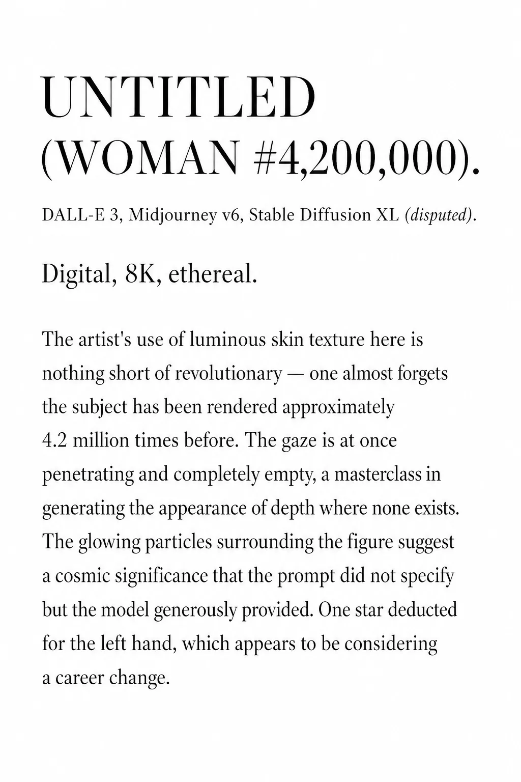 Untitled Woman ($4,200,000)