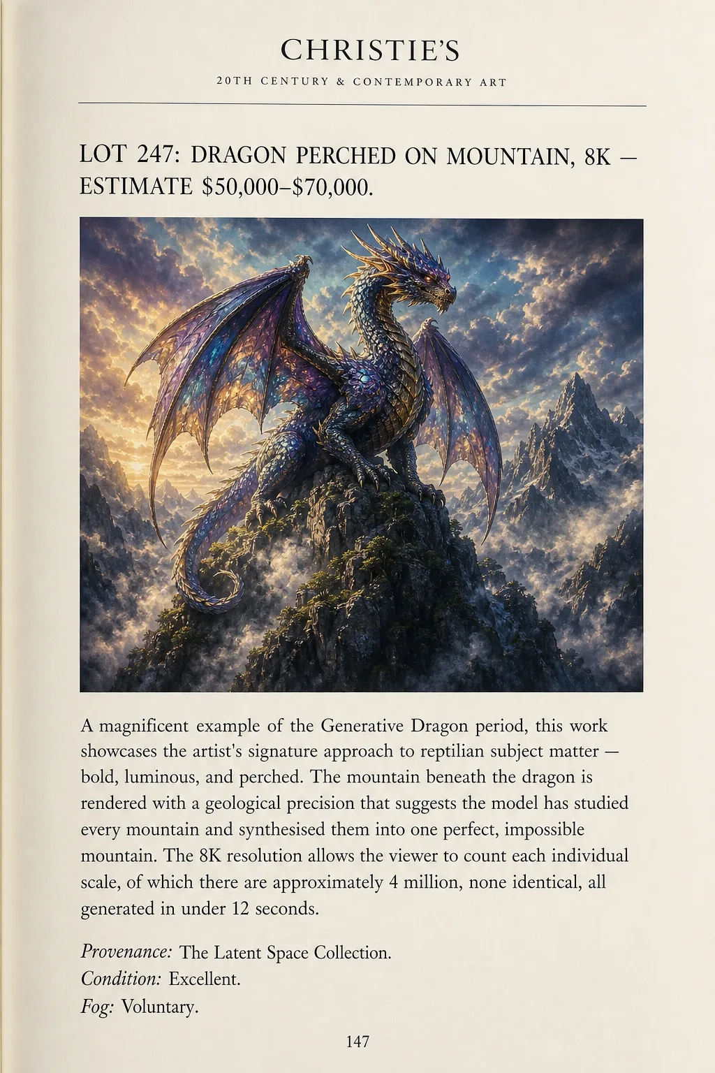 Dragon Perched on Mountain, 8K