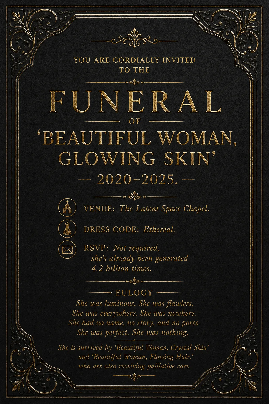 Funeral Notice: Beautiful Woman